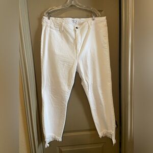 Ms Cello White Fringe Jeans Size 22